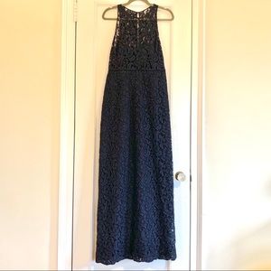 J. Crew navy lace maxi dress, size 8